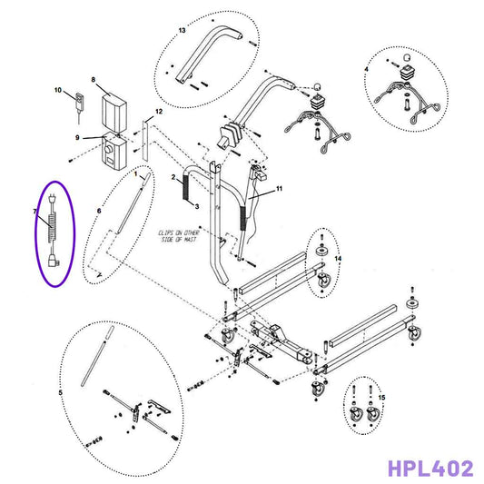 HPL402 A/C Power Cord, 400-3016 Hoyer