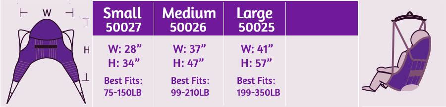 Hoyer Mesh U-Sling w/Head Support Hoyer