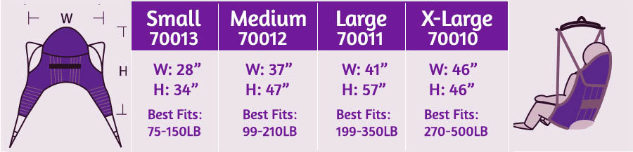 Hoyer Padded U-Sling w/Head Support Hoyer