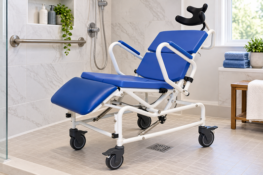 EZee Life Tilt & Recline Rehab Shower Commode healthline
