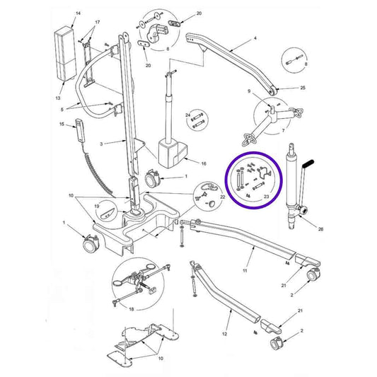 Advance Lift Fixings Kit Hoyer