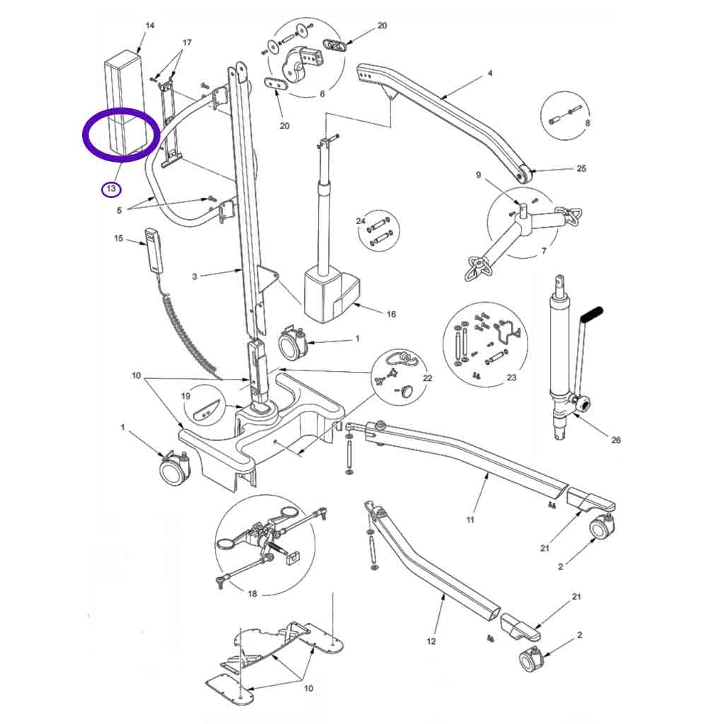 Hoyer Unit Rotation Control Hoyer Advance-E Control Box | Part 0Y0106 | All Points Medical