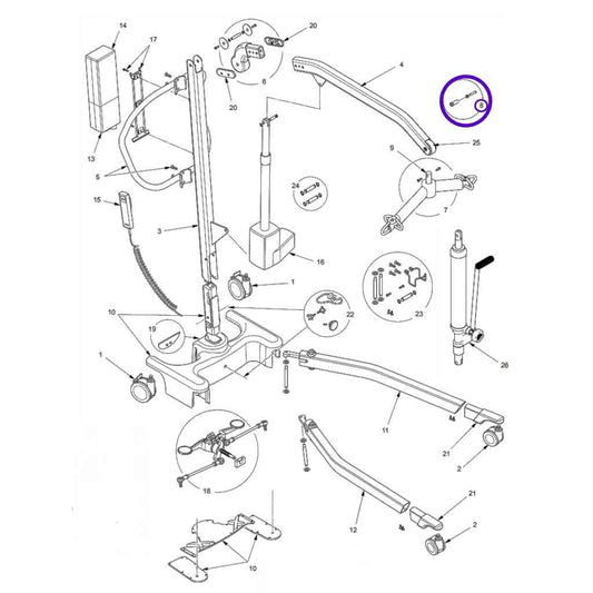 Advance Lift Quick Release Pin Kit Hoyer