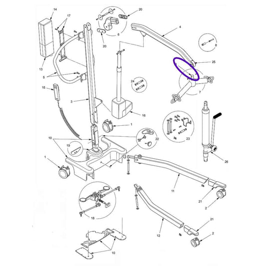 Advance Lift Spreader Bar Washer and O-Ring Hoyer