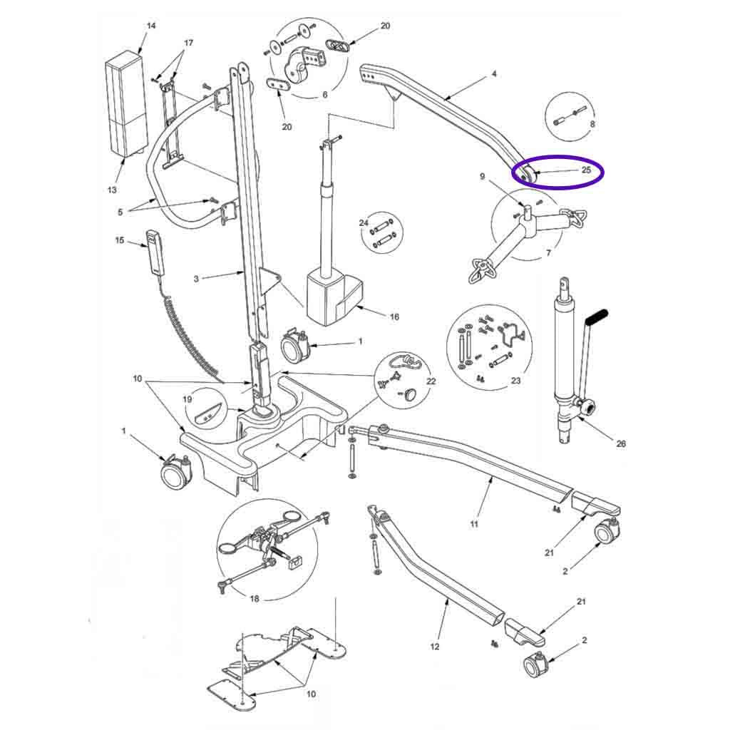 Advance Lift Boom-End Plastic Cap Hoyer