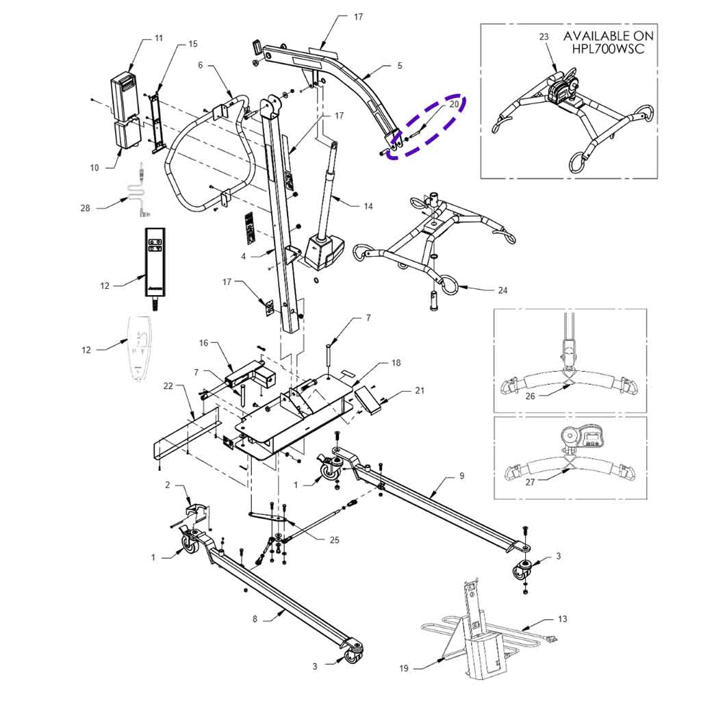 HPL700 Quick Release Pin, 39001675 Hoyer