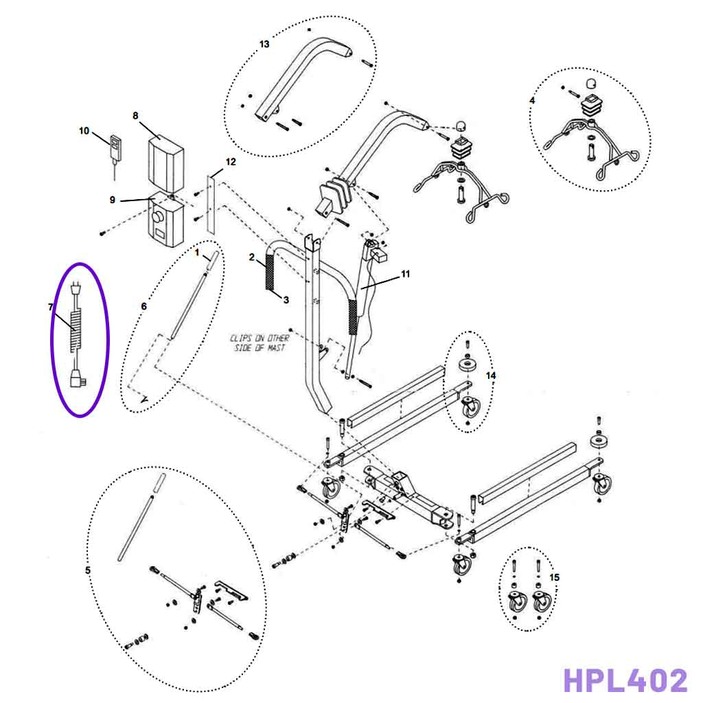 HPL402 A/C Power Cord, 400-3016 Hoyer