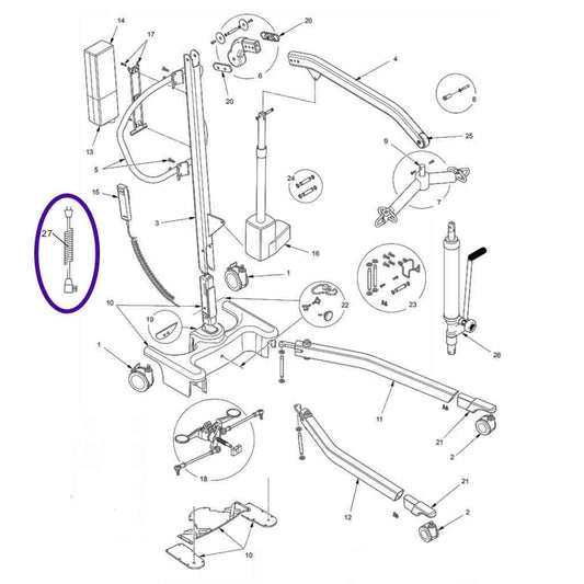 Advance Lift A/C Power Cord Hoyer