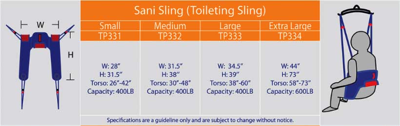 Sani Sling, Toileting Sling Bestcare