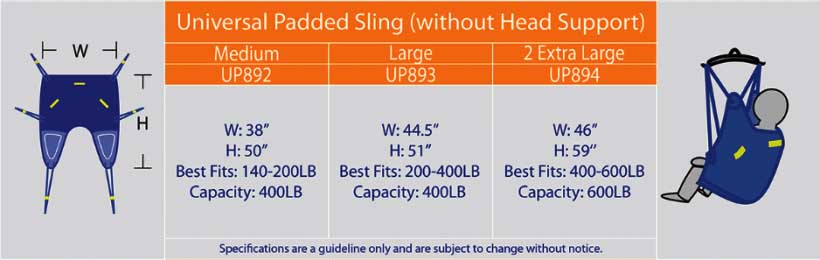 Universal U Sling, SL-UP892, SL-UP893, SL-UP894 Bestcare